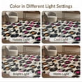 thumbnail image 7 of ODIKA 4'x6' Washable Area Rug Vinyl Record Retro Soundwave Design With Repeating Music Note Grid for Home Office, Under Desk, Non-Slip Chair-Friendly, Flatwoven, 7 of 7