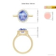thumbnail image 4 of ANGARA Natural Classic Oval 2.9 ct Tanzanite Floral Halo Ring in 14K Yellow Gold for Women (Size-10x8mm) | December Birthstone, Birthday, Anniversary, Jewelry Gift for Women | Natural Tanzanite Ring, 4 of 9