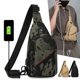thumbnail image 1 of Bolsa de pecho para negocios – Mochila bandolera de nailon, correa ajustable, gran capacidad, compartimentos con cremallera múltiple, negra/caqui/verde, 11,8"x6,3"x2,36", bolso de hombro de viaje, 1 of 6