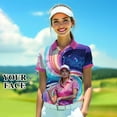 thumbnail image 2 of HOMYGIFTS Women’s Artistic Golf Polo Shirt – Vibrant Mosaic Golfer Design, 2 of 8