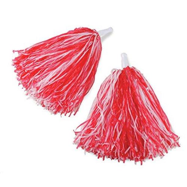 65335RW Pom Poms Red & White