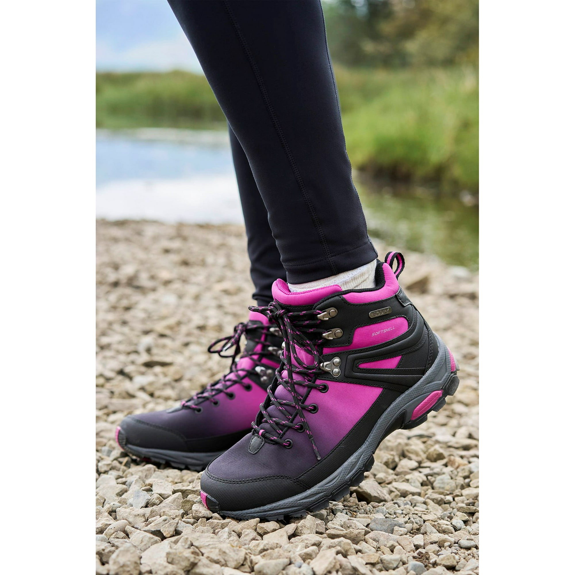 Mountain Warehouse Shadow Womens Softshell Boots Ladies IsoDry Footwear Hiking