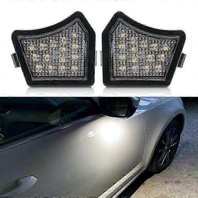 Car Front Door Mirror Puddle Light Courtesy Lamp Lens Diamond For Volvo V70 S60 S80 Xc90 V50 C30 C70 V50