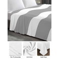 thumbnail image 6 of Grey Ripple King Size Flat Sheet, Wrinkleproof & Fadeproof Cooling Flat Bed Sheet Only, Simple Gray White Waves Aesthetics Breathable Soft Bedding Top Sheets 105 x 98 Inches, 6 of 8