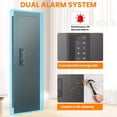 thumbnail image 2 of 47.24" Wall Safe Between the Studs, Hidden Safe with Removable Pegboard, Wall Gun Safe with 3 Adjustable Shelves and Magnetic Slot (Black-Digital), 2 of 5