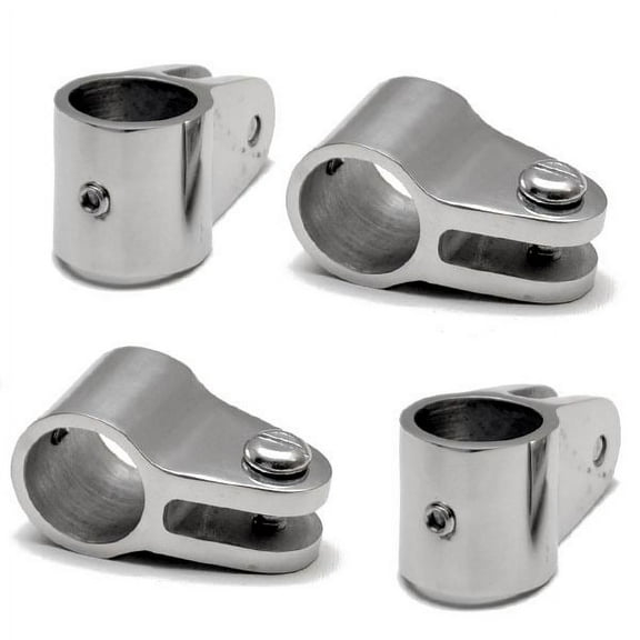 Standard 7/8 Inch Tube Stainless Steel Boat Bimini Top End Eyes (Set of 4)