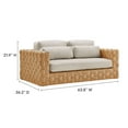 thumbnail image 3 of Modway Thames Outdoor Patio Wicker Outdoor Patio Rattan Loveseat in Natural Light Gray, 3 of 9