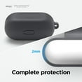 thumbnail image 4 of elago Silicone Case Compatible with AirPods 3 Case Cover - Carabiner Included, Supports Wireless Charging, Shock Resistant, Full Protection (Dark Grey), 4 of 7