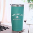 thumbnail image 3 of Los Angeles Insulated Tumbler with Lids and Straws Insulated Stainless Steel Cup Travel Coffee Mug Baseball Gifts 20 Oz, 3 of 6