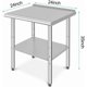 thumbnail image 2 of QinaQin Mesa de trabajo de acero inoxidable con ruedas, banco pesado para preparación en cocina, mesa comercial NSF con entrepaño ajustable para hotel, cocina o garaje, 2 of 6