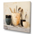 thumbnail image 2 of Designart "Minimalist Kitchen Simplicity in Culinary Tools II" Country Charm Wall Art - Traditional Beige Kitchen Bedroom Canvas Wall Art, 2 of 6