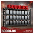 thumbnail image 3 of 5000LBS Storage Shelves,71" W Garage Shelving Heavy Duty Metal Adjustable Garage Shelves, Shelving Units Industrial Shelving for Warehouse,71" W x 24" D x 69" H,Black 71"Wx24"Dx69"H, 3 of 8