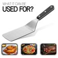 thumbnail image 6 of Alpine Cuisine Stainless Steel BBQ Turner 12.5 Inch with Bakelite Handle - Griddle Spatula Hamburger Turner, Steak, Scraper, Pancake Flipper - Great for BBQ Grill & Flat Top Griddle, 6 of 7