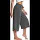 thumbnail image 1 of Pantalones de Yoga de Pierna para Mujer, Pantalones Casuales de Verano, Pantalones Cortos con Cordón en la Cintura y Bolsillos, Gris M, 1 of 6