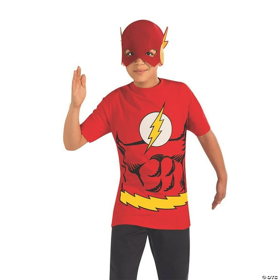 Rubies DC Comics The Flash Teen 2pc T-Shirt Costume with Mask, Red White