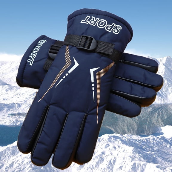 Windproof Waterproof Touchscreen Winter Gloves -30℉, Thermal Warm Ski Gloves for Men & Women, Insulated & Comfortable, Ideal for Running, Cycling, Skiing & Outdoor Sports in Cold Seasons, Blue, 1pair