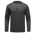 thumbnail image 6 of AZoiNM Men's Long Sleeve Henley Shirt Waffle Knit Regular Fit Casual Pullover Tee Soft Lightweight Button Front Top for Fall Winter Spring, 6 of 10