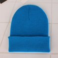 thumbnail image 1 of Beanie Winter for Women Men Boys Girls Crochet Skullies Hat Solid Color Unisex Autumn Knitted Beanies Cap Wild Accessories lake blue Head 45-60cm, 1 of 6