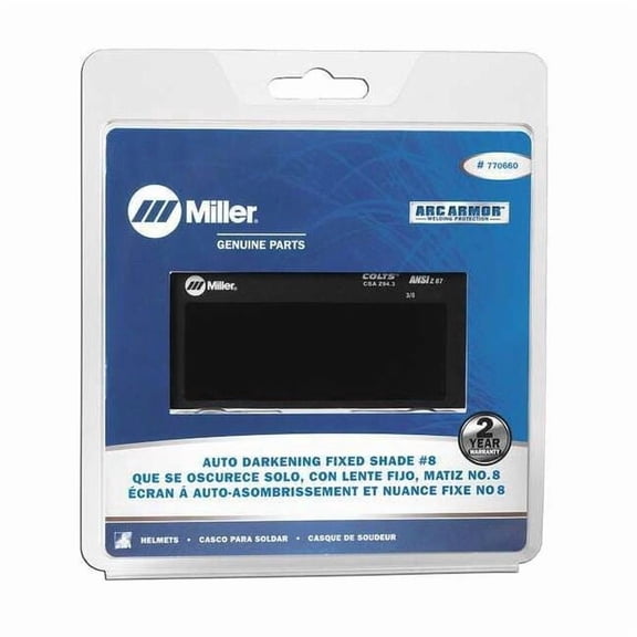 Miller Electric Welding Lens,2 x 4 In,#8,Auto-Darkening 770660