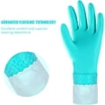 thumbnail image 5 of Elgood Cleaning Gloves Cotton Lining Non-Slip Dishwashing Gloves for Kitchen 2 Pairs (Blue&Purple,L), 5 of 5