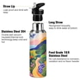 thumbnail image 3 of Yayeee 20oz Insulated Water Bottle Double Wall Stainless Steel with Flip Straw Lid, Art Path, 3 of 7