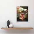 thumbnail image 2 of Geisha Performing in Tranquil Garden Painting Graceful Traditional Dance Floral Japanese Kimono Spring Bloom Flower Landscape Unframed Wall Art Print Poster Home Decor Premium, 2 of 3