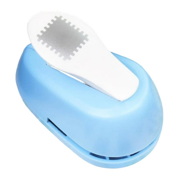 Perforadora de papel con forma de sello infantil para diario, accesorios ligeros y multiusos Azul