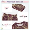 thumbnail image 3 of FORMRS Long Sleeve Top and Pants Pajama Set for Niños 2-Piece Sleepwear, Sizes 18M-8Y, Gold Abstract Pattern, 3 of 6