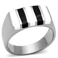 thumbnail image 1 of Bague en Acier Inoxydable Poli Sans Placage Époxy Multi SZ 13 TK849-13, 1 of 4
