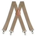 thumbnail image 2 of SGFCWSX Men's X-Back Suspenders, 4-Clip Elastic Adjustable Formal Casual Beige, 2 of 3