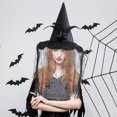 thumbnail image 2 of Hwkond Halloween Witch Hats, New Halloween Hat Witch Hat Decoration Prop Glowing Witch Hat,A, 2 of 2