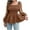 Coffee, variant on Elainilye Fashion Women Long Sleeve T Shirts Casual Square Neck Puff Long Sleeve Tunic Top Blouse Shirts,Brown