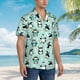 thumbnail image 3 of Balery Winter Skiing Penguin Camisas hawaianas de manga corta para hombre, camisas playeras de corte holgado, camisas de vacaciones con botones,Large, 3 of 7