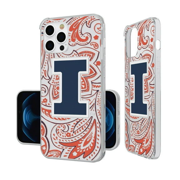 Illinois Fighting Illini iPhone Paisley Design Clear Case