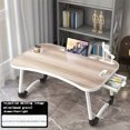 thumbnail image 2 of Oversized Portable Laptop Nightstand - Versatile Tray with Cup Holder, Drawer, USB & Lamp - Ideal for Bed, Sofa, Floor Eating, Reading & Writing - Stable, Durable & Foldable, 2 of 10