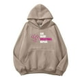 thumbnail image 3 of Huaizzzy Chandail à Capuche Sans Fil à Manches Raglan pour Femmes, Imprimé Football et Baseball, Chandail à Capuche Ample en Polyester, Chandail à Demi-Pression, Long avec Fermeture Éclair, 3 of 3