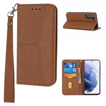 SaniMore Samsung Galaxy S23 Plus 6.6" 2023 Case, Removeable Hand Lanyard, Wallet Cover [Card Slots Cash Pocket] Kickstand Shockprof TPU PU Leather Folio Magnetic Full Protective Shell, Brown
