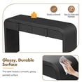 thumbnail image 3 of Modern Console Table with 2 Storage Drawers, Fluted Entryway Table with Rounded Silhouette for Hallway Living Room and Entryway (Black), 3 of 11