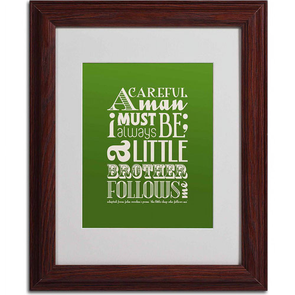 Trademark Fine Art "Little Brother II" Canvas Art by Megan Romo, Wood Frame