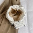 thumbnail image 2 of Bolso Hombro Acolchado para Mujer Diario Sencillo Con Patrón Lazo Y Pequeño () Blanco, 2 of 9