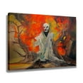 thumbnail image 2 of Masked Figure Battles Flames Beside Tree Intense Canvas Poster Bedroom Decor Sports Landscape Office Room Decor Gift,Frame-style,08x12inch(20x30cm), 2 of 8