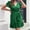 Green, variant on Women's Summer Wrap Dresses 2026 Solid Color Peplum Petal Short Sleeve Ruffle V Neck Boho Mini Sun Dresses Beach Vacation Sundress with Belt Black M