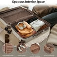 thumbnail image 5 of Luggage Sets 3 Piece Lightweight Hardside Rugged Travel Suitcase with Wheels, 22” x 14” x 9” Airline Approved, TSA Lock, khaki, 5 of 9