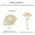 thumbnail image 6 of Rosec Jewels - Lab Grown Diamond Flower Engagement Ring - Cocktail Ring - EF-VS Grade, 14K Yellow Gold, US 7.00, 6 of 7