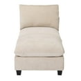thumbnail image 3 of WestinTrends Augusta 68.5" Chenille Upholstered Indoor Chaise Lounge Chair, Taupe, 3 of 16