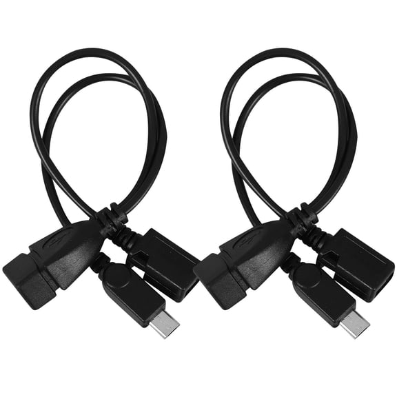 Masteelf 2pcs  Micro USB to USB Adapter Male Micro USB to USB-A OTG Adapter Phone Supply
