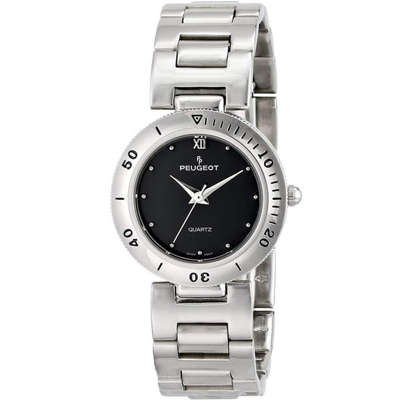 Peugeot Women's 728BK Silver-Tone Bracelet Watch