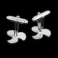 thumbnail image 3 of EHJRE 1 Pair Ships Propeller Cufflinks Novelty Yachtsman Mens Shirt Aviation Jewelry, 3 of 7