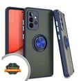 thumbnail image 2 of Xpression Cover for Samsung Galaxy S23+ Plus Finger Ring Stand Holder Kickstand Hybrid Frosted Matte TPU Hard Frame Shock-Absorption Phone Case - Blue, 2 of 8