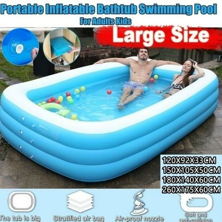 2020 New Portable Foldable Adult/children's Pool Bath Tub Outdoor Indoor 120-260 CM Thickened Inflatable Swimming Pool